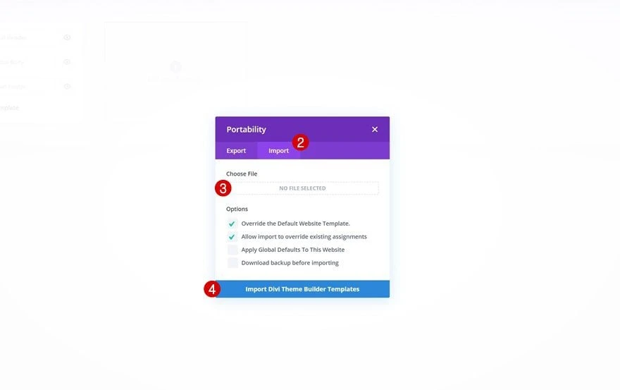 header & footer template for Divi's Podcaster Layout Pack