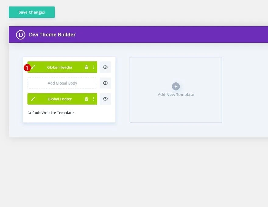 header & footer template for Divi's Podcaster Layout Pack