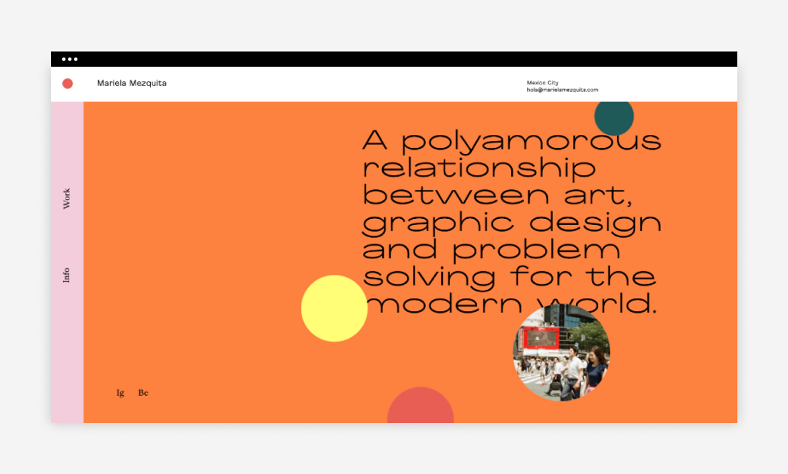Mariela's Mezquita's bold site colors as part of modern web design
